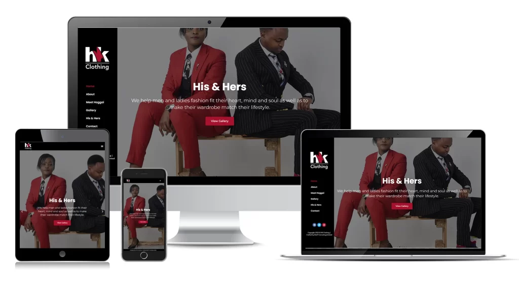 HK Clothing Website Responsive Layout