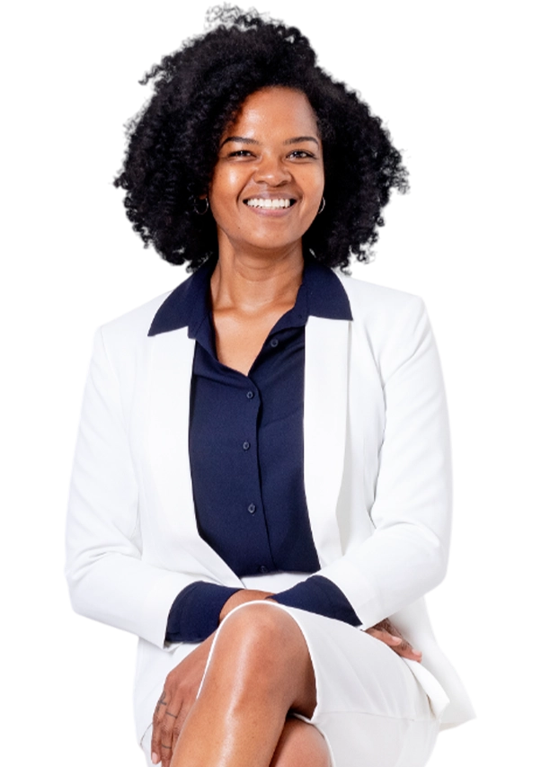 Brait Hero Black woman with white coat