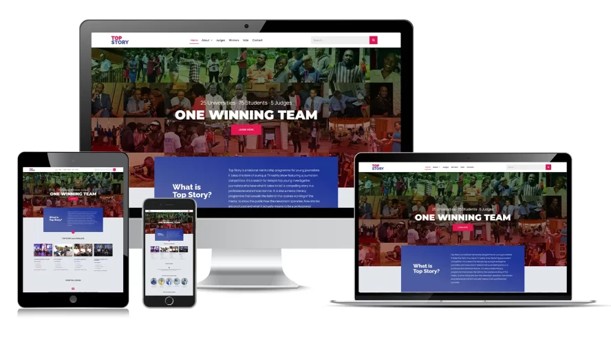 Top Story Africa Website Responsive Layout
